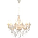  Luster s perlama bijeli 12 žarulja E14 | shoptok.hr