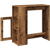 vidaXL Barska miza s policami starinski les 101x40x103,5 cm inž. les | Shoptok.si