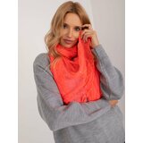 Fashion Hunters Fluo pink women's scarf with appliqués Cene