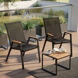 Multi Garden set od 2 vrtne stolice za terasu ili balkon, crne | shoptok.hr
