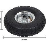  Kotači za teretna kolica 2 kom gumeni 4.10/3.50-4 (260 x 83) | shoptok.hr