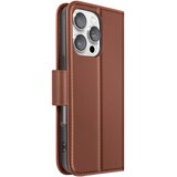 AVIZAR Denarnica etui za iPhone 16 Pro Max iz premium usnja s funkcijo stojala, Rjava, (5000189064) | Shoptok.si
