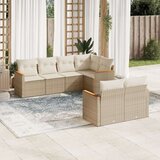  7-dijelni set vrtnih sofa od poliratana s jastucima bež | shoptok.hr