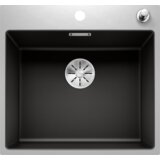 Blanco sudoper SUBLINE 500-IF/A SteelFrame InFino SILGRANIT s dalj.upr. (podizač plemeniti čelik brušeni) - CRNA | shoptok.hr