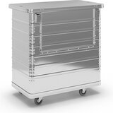 Zarges aluminijasti zabojni voziček, prostornina 1050 l, stranska stena preklopna do polovice | Shoptok.si