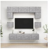 8-dijelni set TV ormarića siva boja betona od iverice | shoptok.hr