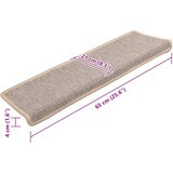  Prostirke za stepenice 15 kom 65x21x4 cm srebrne pravokutne rubove | shoptok.hr