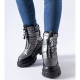 Gemre Graphite-black insulated snow boots Moorhead | Shoptok.si