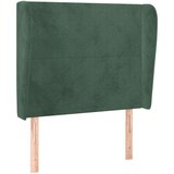  Vzglavje z ušesi temno zeleno 83x23x118/128 cm žamet, (20932935) | Shoptok.si