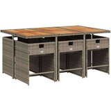  7-dijelni vrtni blagovaonski set sivi od poliratana | shoptok.hr