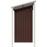  Vrtna kućica s produženim krovom smeđa 277x107x181 cm čelik | Eponuda.ba
