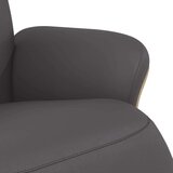  Naslonjač od umjetne kože s osloncem za noge sivi | shoptok.hr