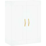 vidaXL Visoka omara bela 69,5x34x180 cm inženirski les | Shoptok.si