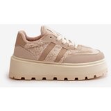 Boto Warm Women's Platform Sneakers with Fur Beige Daivlene | shoptok.hr