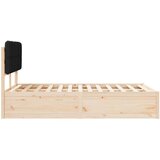  Posteljni okvir z oblazinjenim vzglavjem Črna 120 x 190 cm, (5000104372) | Shoptok.si