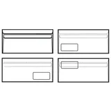 Kuverte 110x230 mm ABT PL. gore strip, bijela