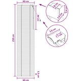  Venecijanska roleta Tamno smeđa 60 x 250 cm 35 mm | shoptok.hr
