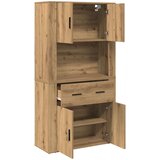  Visoka komoda od umjetnog hrasta 80x33x150 cm Inženjersko drvo | shoptok.hr