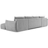 Makamii Svijetlo siva sklopiva kutna garnitura od šenila (u obliku slova "U") Leila – | shoptok.hr