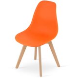  KITO stolica narančasta / prirodne noge x 1 | shoptok.hr
