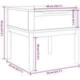  Stolić za lampu FLORO voštano smeđi 55 x 55 x 54 cm od borovine | shoptok.hr