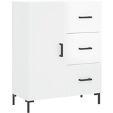 The Living Store Komoda visok sijaj bela 69,5x34x90 cm inženirski les - Komoda, (21503208) | Shoptok.si