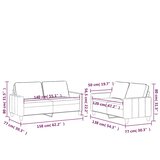  2-dijelni set sofa s jastucima žuti baršunasti | shoptok.hr
