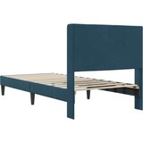  Okvir za krevet s uzglavljem Plava 80 x 200 cm Baršun - Plava 80 x 200 cm | shoptok.hr