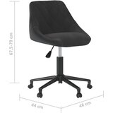  Okretne blagovaonske stolice 2 kom crne baršunaste | shoptok.hr