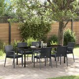 vidaXL Set od 4 Crna PE ratan 56.5x57x83 cm Izdržljivo Vrtna stolica | shoptok.hr