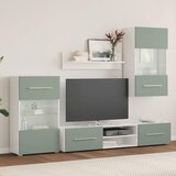 TV jedinice od 5 dijelova s LED rasvjetom maslinastozeleno | shoptok.hr