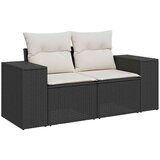 vidaXL 9-dijelni set vrtnih sofa s jastucima crni od poliratana bagrem | shoptok.hr