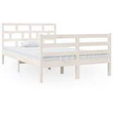 Maison Chic Posteljni okvir - Dvoposteljna postelja - Zakonska postelja bel iz borovine 120x200 cm-J9968, (21770103) | Shoptok.si