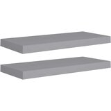 vidaXL Stenske police 2 kosa sive 60x23,5x3,8 cm MDF | Shoptok.si