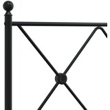 vidaXL Metalni okvir za krevet s uzglavljem crni 100x190 cm | shoptok.hr