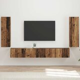  Set zidnog ormarića za TV 4 pcs 29,5 x 31 x 100 cm Staro drvo | shoptok.hr