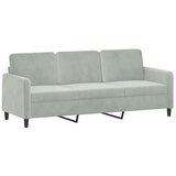  Trosjed s tabureom svjetlosivi 180 cm baršunasti | shoptok.hr