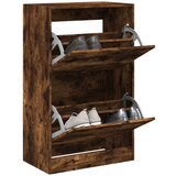  The Living Store Omarica za čevlje dimljeni hrast 60x34x96,5 cm inženirski les - Omarica Za Čevlje, (21442317) Cene