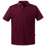 RUSSELL Burgundy Men's Polo Shirt Pure Organic