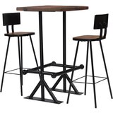  3-dijelni barski set od masivnog obnovljenog drva | shoptok.hr