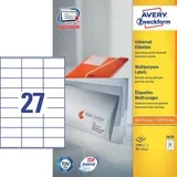 Avery General Usage Labels, White, 70 x 32 mm