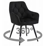 JORK360 Stolica - crni baršun / crne noge x 1 | shoptok.hr