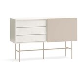 Teulat Bež/krem niska komoda s kliznim vratima 140x91 cm Nube – | shoptok.hr