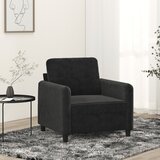  The Living Store Fotelj črn 60 cm žamet - Enosed, (21495034) Cene