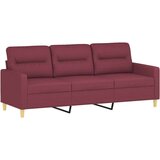 3-dijelni set sofa s jastucima crvena boja vina od tkanine | shoptok.hr