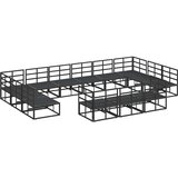  Sjedeća garnitura za vrt 13 kom. Crna Aluminij | shoptok.hr