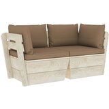 The Living Store Vrtni kavč dvosed iz palet z blazinami smrekovina - Kavč Iz Palet, (21461960) | Shoptok.si