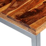  Blagovaonski - uredski stol s čeličnim nogama masivno sheesham drvo | shoptok.hr