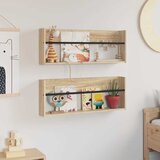  Polica za časopise s policom 2 pcs Sonoma hrast 80 x 12 x 30 cm | Eponuda.com