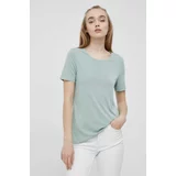 Pieces T-shirt ženski, zelena barva
